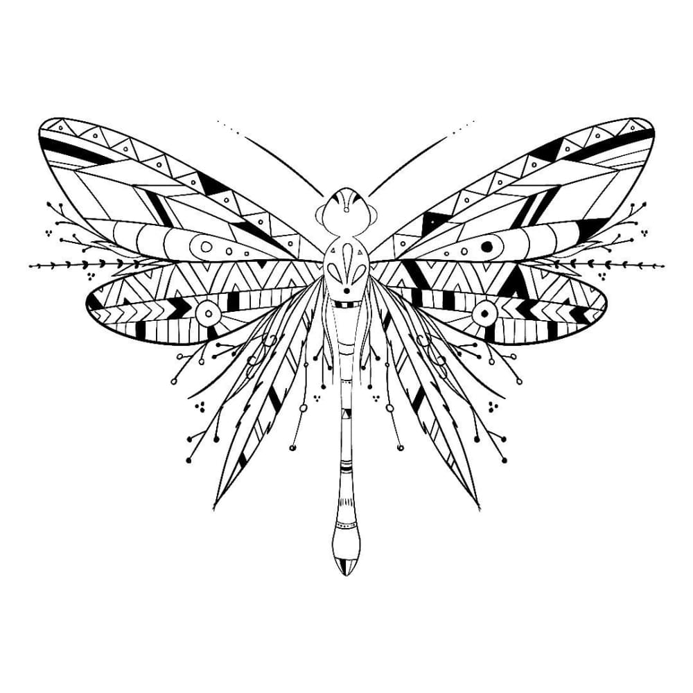 Abstract Black Butterfly - Temporary Tattoo