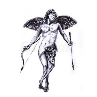 Angel Youth with Bow and Arrow - Temporary Tattoo