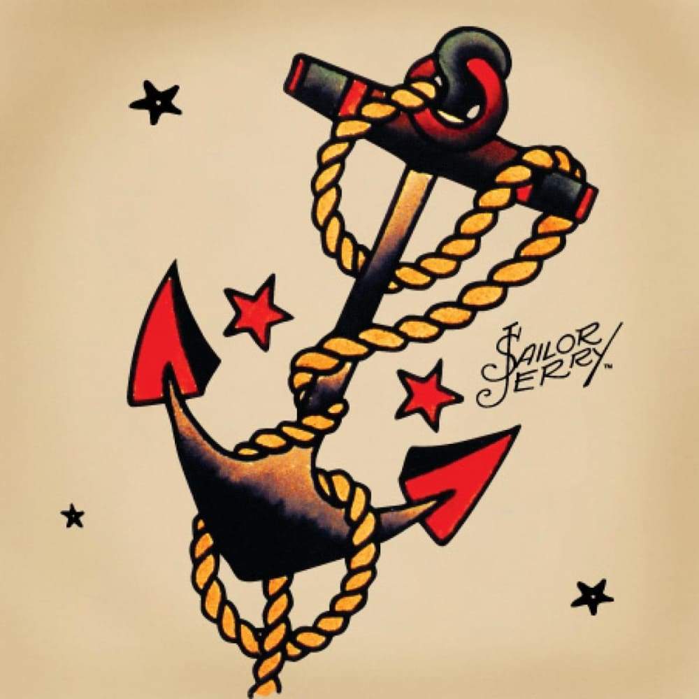 Classic Anchor - Sailor Jerry - Temporary Tattoo