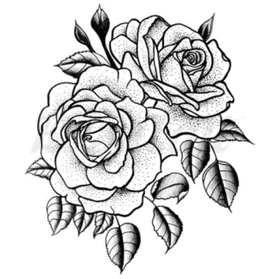 Classic Roses - Temporary Tattoo