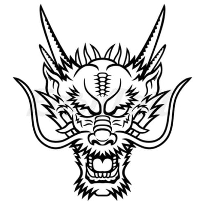 Dragon Head - Temporary Tattoo