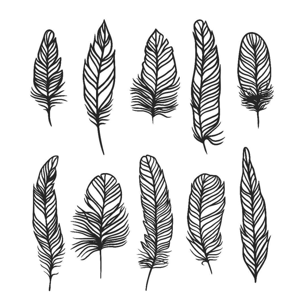 Feather Set - Temporary Tattoo