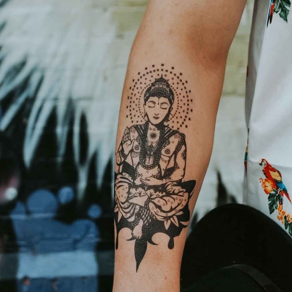 Peace of Mind Buddha - Temporary Tattoo