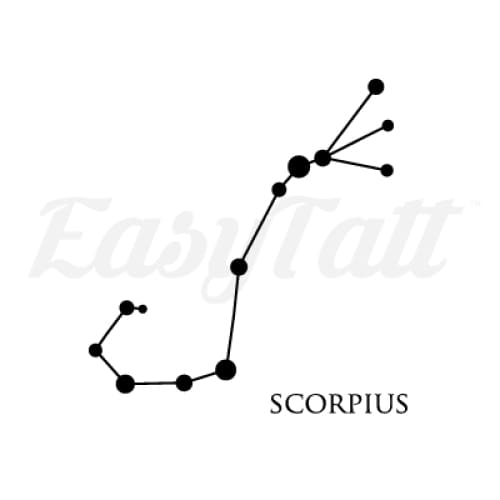 Scorpio Constellation - Temporary Tattoo