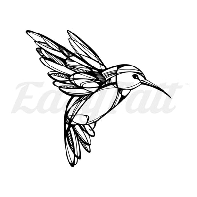Scribble Bird - Temporary Tattoo