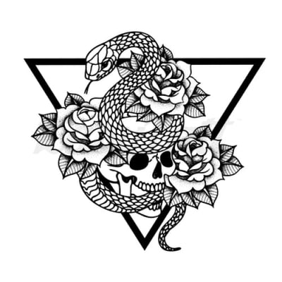Snake Triangle - Temporary Tattoo