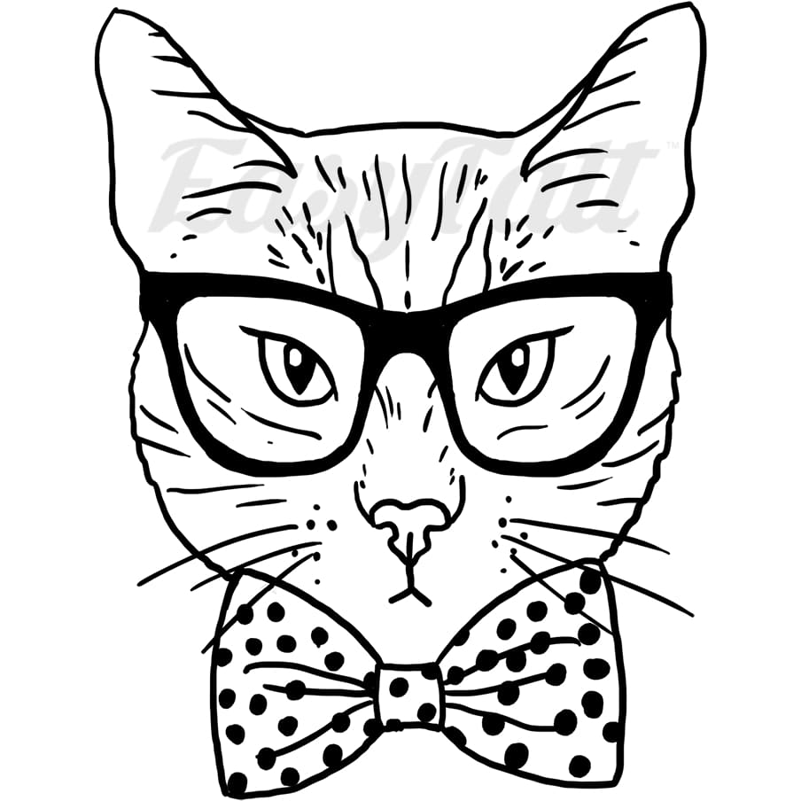Sophisticated Cat - By Didi Fox - Temporary Tattoo