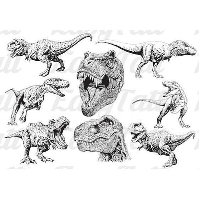 T-Rex Set - Temporary Tattoo