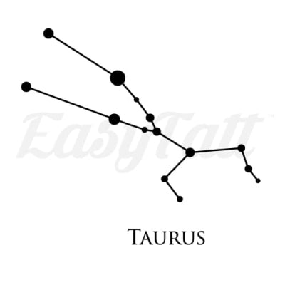 Taurus Constellation - Temporary Tattoo