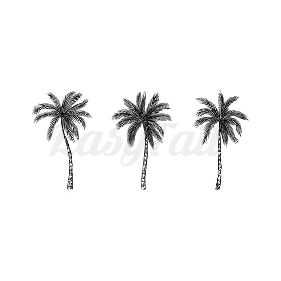 Three Palms - Temporary Tattoo