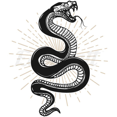Traditional Snake - Temporary Tattoo