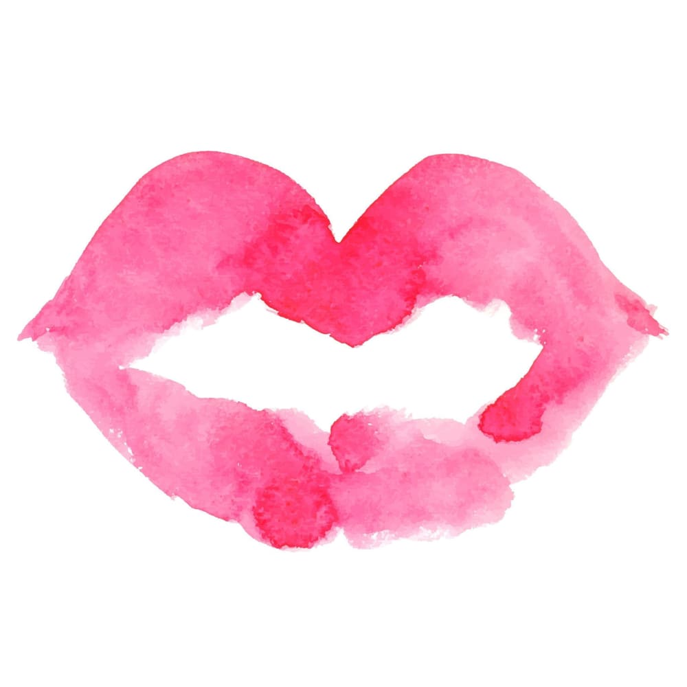 Watercolour Pink Kiss - Temporary Tattoo